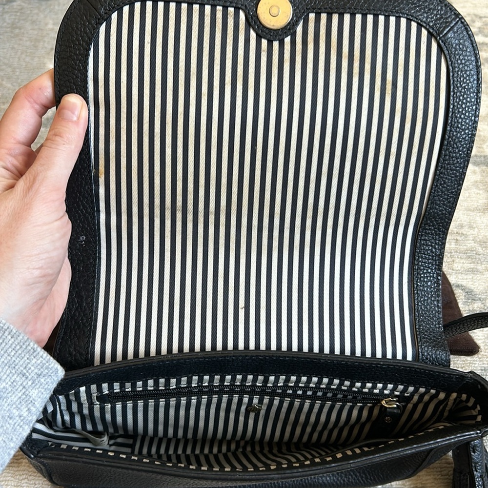 Kate Spade Black Pebbled Leather Crossbody Bag with Tassel - Picture 5 of 5